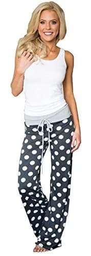 X-Image Women's Casual Comfy Soft Stretch Polka Dot Print Lounge Pants, Grey, Large | Breathable, All-Season Comfort thumbnail 4