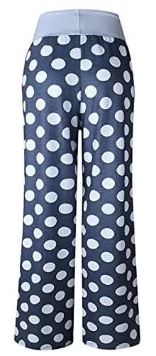 X-Image Women's Casual Comfy Soft Stretch Polka Dot Print Lounge Pants, Grey, Large | Breathable, All-Season Comfort thumbnail 6