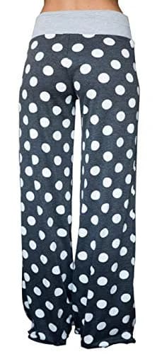 X-Image Women's Casual Comfy Soft Stretch Polka Dot Print Lounge Pants, Grey, Large | Breathable, All-Season Comfort thumbnail 3