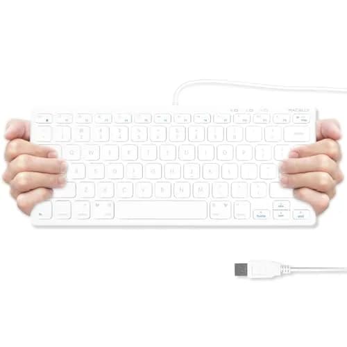 Macally SLIMKEYC USB Wired Keyboard White | 78 Scissor-Switch Keys & 13 Shortcut Keys thumbnail 8