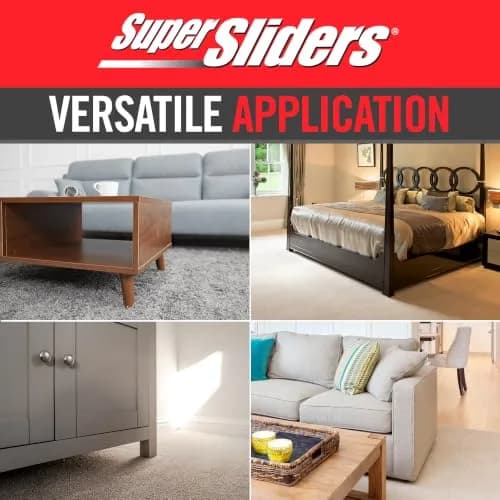Super Sliders Reusable XL Heavy Furniture Moving Sliders 23cm x 14.6cm (9.5" x 5.75") | For Carpet, Hardwood, Tile & Linoleum thumbnail 7