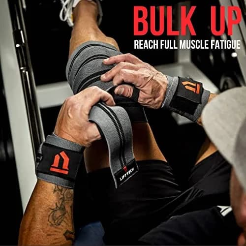 Lift Tech Fitness PRO 20'' Lifting Wrist Wraps | Black Support for Heavy Lifting & Powerlifting thumbnail 4