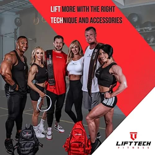 Lift Tech Fitness PRO 20'' Lifting Wrist Wraps | Black Support for Heavy Lifting & Powerlifting thumbnail 6