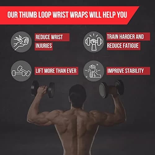 Lift Tech Fitness PRO 20'' Lifting Wrist Wraps | Black Support for Heavy Lifting & Powerlifting thumbnail 2