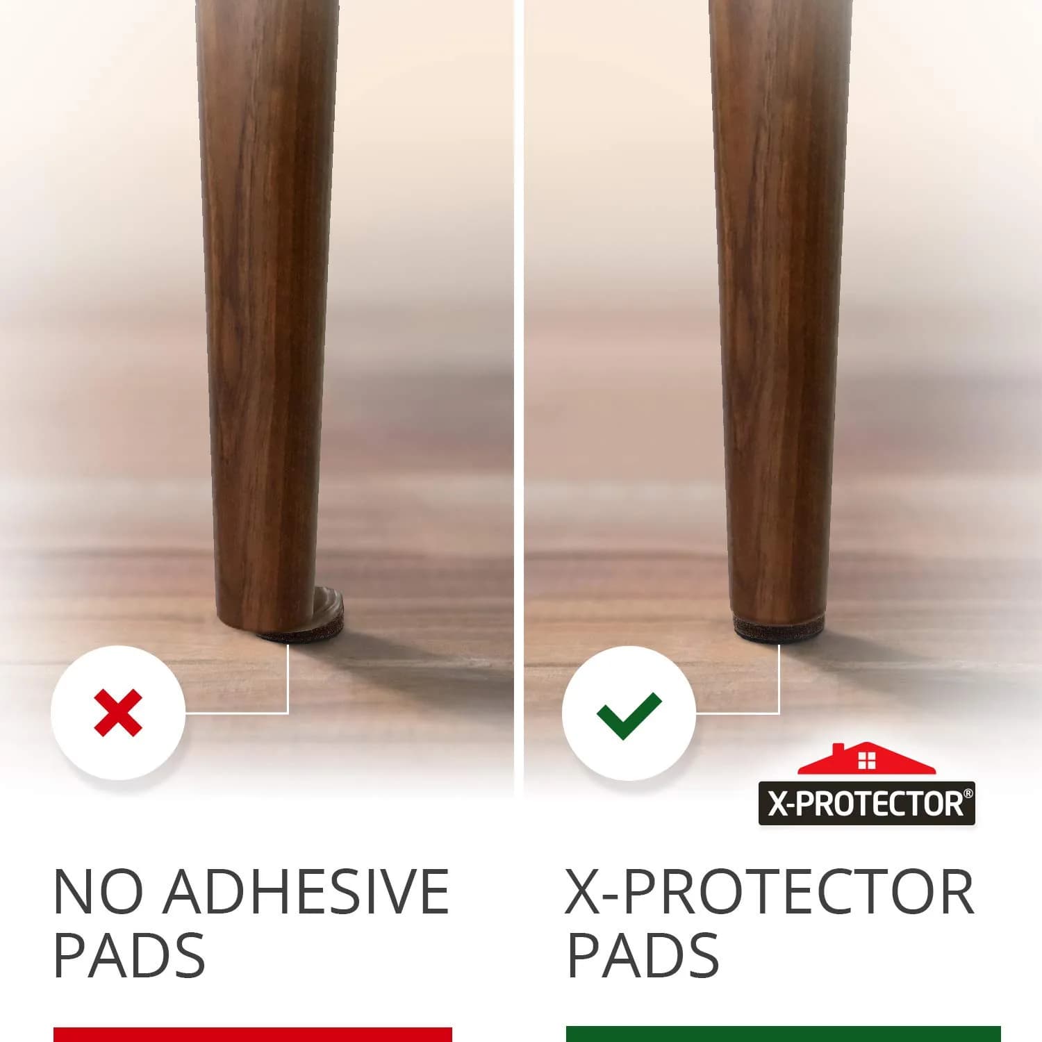X-Protector Non Slip Furniture Pads 36 pcs 1 inch (2.54 cm) Round | Protects Floors from Scratches - view 4