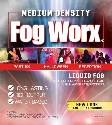 Fog Worx Fog Juice 1.89 L (64 oz) | Premium Water-Based Fog Machine Fluid for Medium Density Fog thumbnail 9