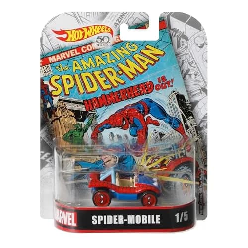 Hot Wheels Spider-Mobile Vehicle, 1:64 Scale | Iconic Media Vehicle Replica for Collectors thumbnail 1