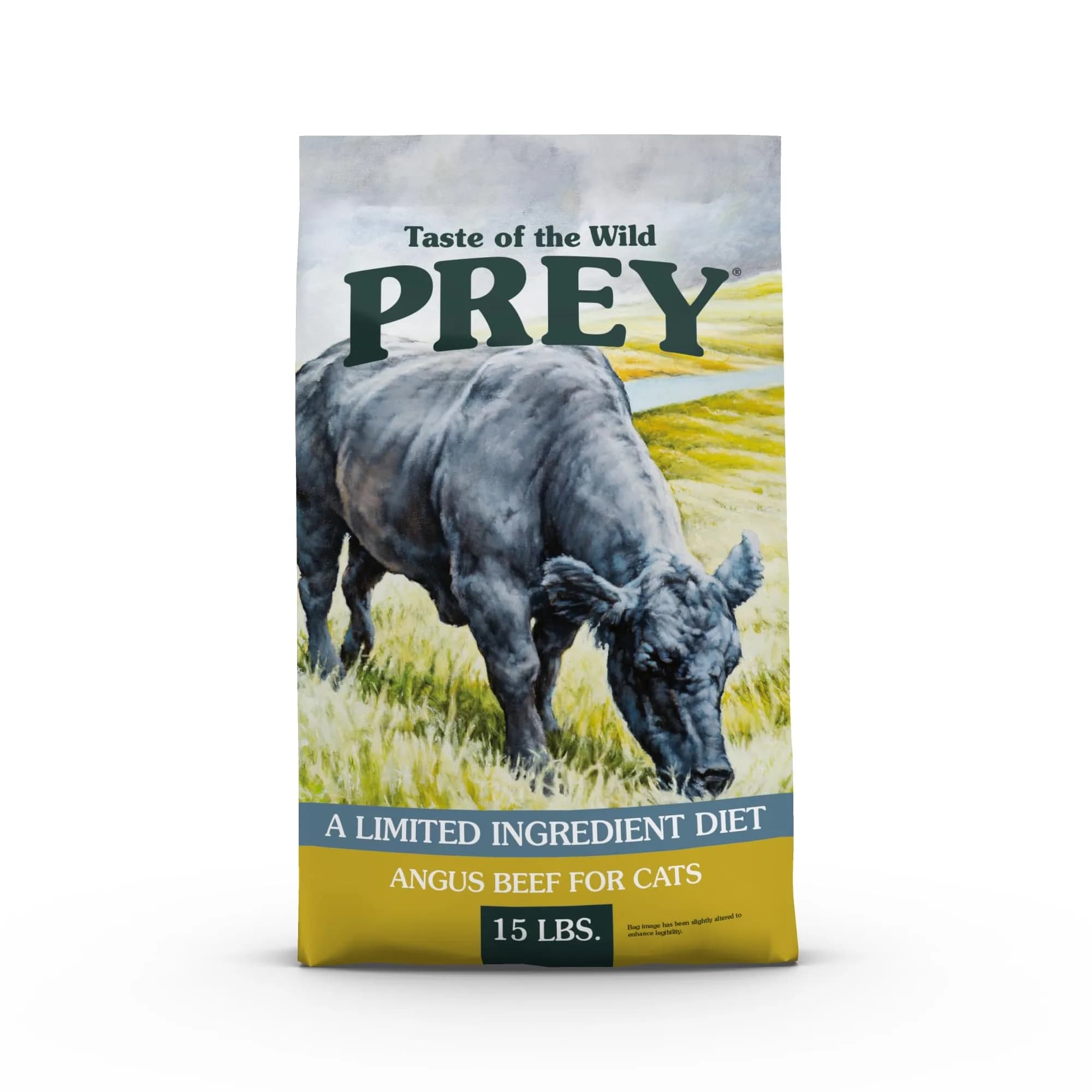 Taste of the Wild PREY Angus Beef Kitten, Adult & Senior Dry Cat Food 6lb | Limited Ingredient, Probiotics & Omega Support — 15 Pound