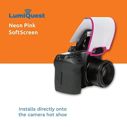 LumiQuest Soft Screen, Flash Diffuser & Light Softener, Neon Pink | Softens Harsh Flashes for DSLR Photography thumbnail 2