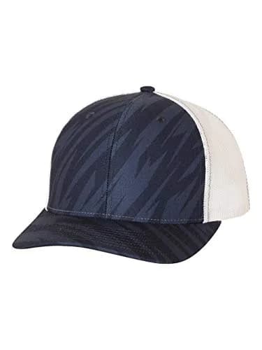 Richardson Streak Navy-White One Size Unisex Trucker Baseball Cap - main product image