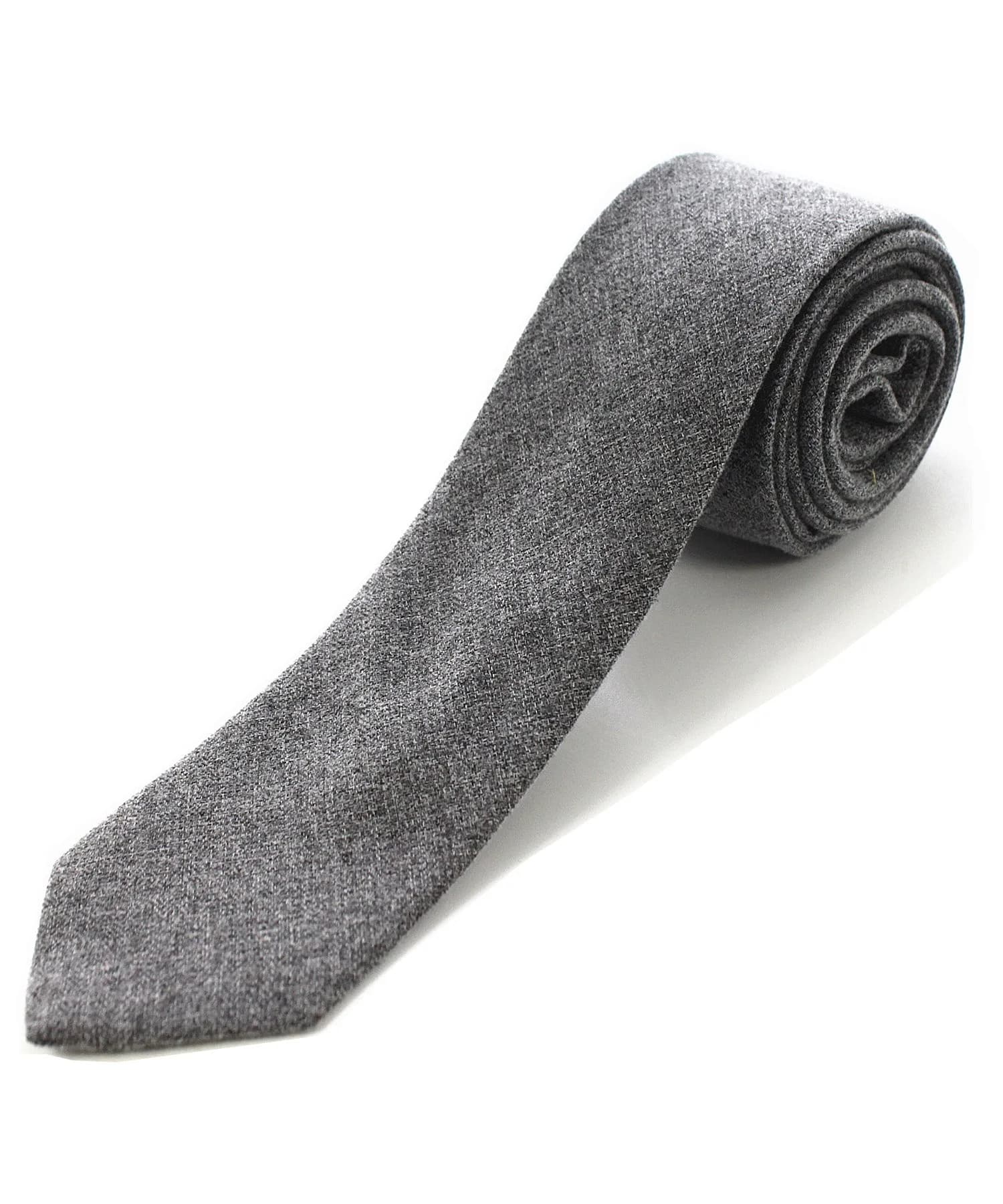 JEMYGINS 2.4" Cotton Necktie Gray Mens Cashmere Wool Skinny Tie | Unique Design for Business & Party (70-120 chars)