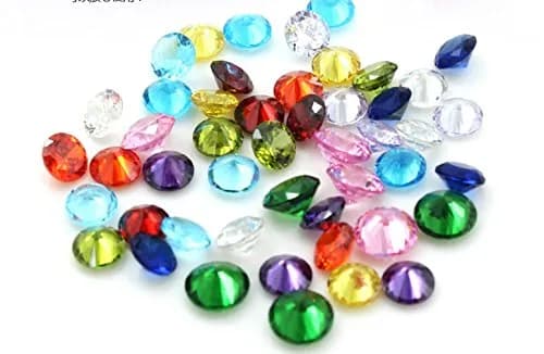 Beffy 96Pcs 5mm Round Acrylic Birthstones for Floating Memory Lockets | Colorful Zodiac Symbols thumbnail 2