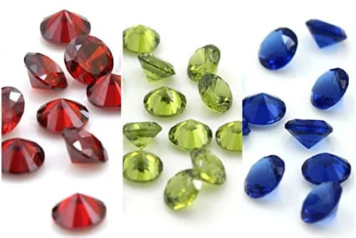 Beffy 96Pcs 5mm Round Acrylic Birthstones for Floating Memory Lockets | Colorful Zodiac Symbols thumbnail 3