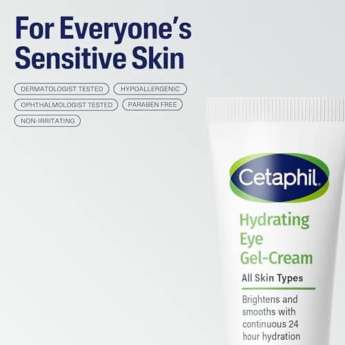 Cetaphil Hydrating Eye Gel-Cream 15ml (0.5 Fl Oz) | Hyaluronic Acid Brightening for Sensitive Skin thumbnail 6