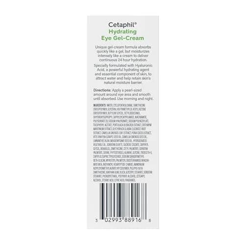 Cetaphil Hydrating Eye Gel-Cream 15ml (0.5 Fl Oz) | Hyaluronic Acid Brightening for Sensitive Skin thumbnail 9