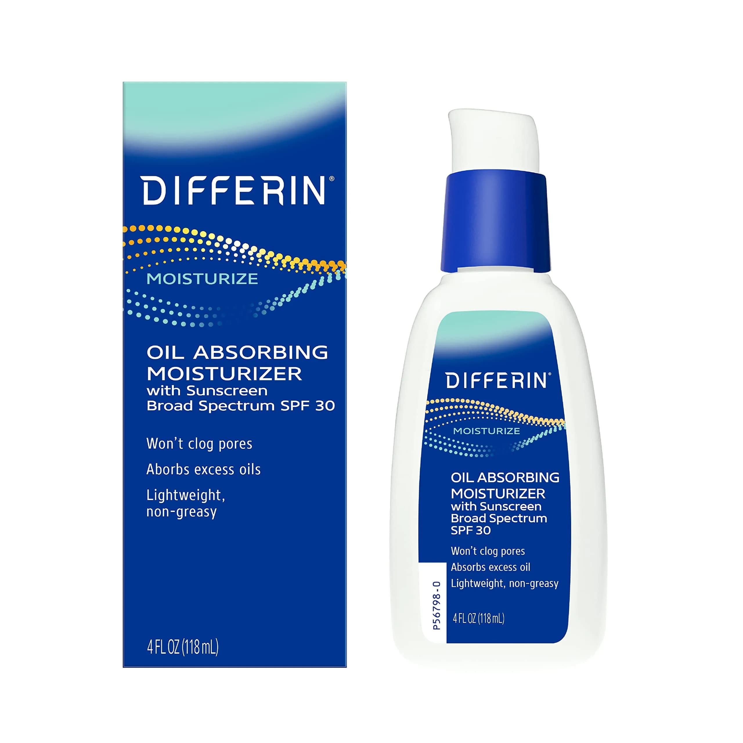 Differin Oil Absorbing Moisturizer with SPF 30, Gentle Skin Care for Acne Prone Sensitive Skin, 113g (4 Oz) - main product image
