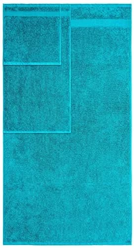 American Veteran Towel 6 Piece Set | 600 GSM Turkish Cotton Bath & Hand Towels Aqua Blue thumbnail 3