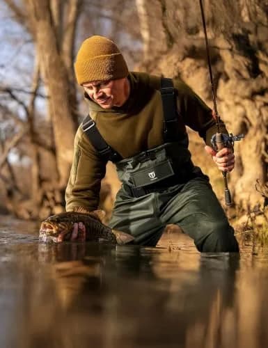 TIDEWE Chest Waders for Men Women Waterproof Fishing Waders GN M14 | Durable 420D Nylon & PVC, Lightweight & Comfortable (70-120 chars) thumbnail 7