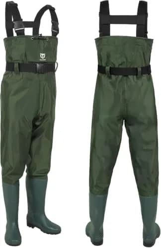 TIDEWE Chest Waders for Men Women Waterproof Fishing Waders GN M14 | Durable 420D Nylon & PVC, Lightweight & Comfortable (70-120 chars) thumbnail 2