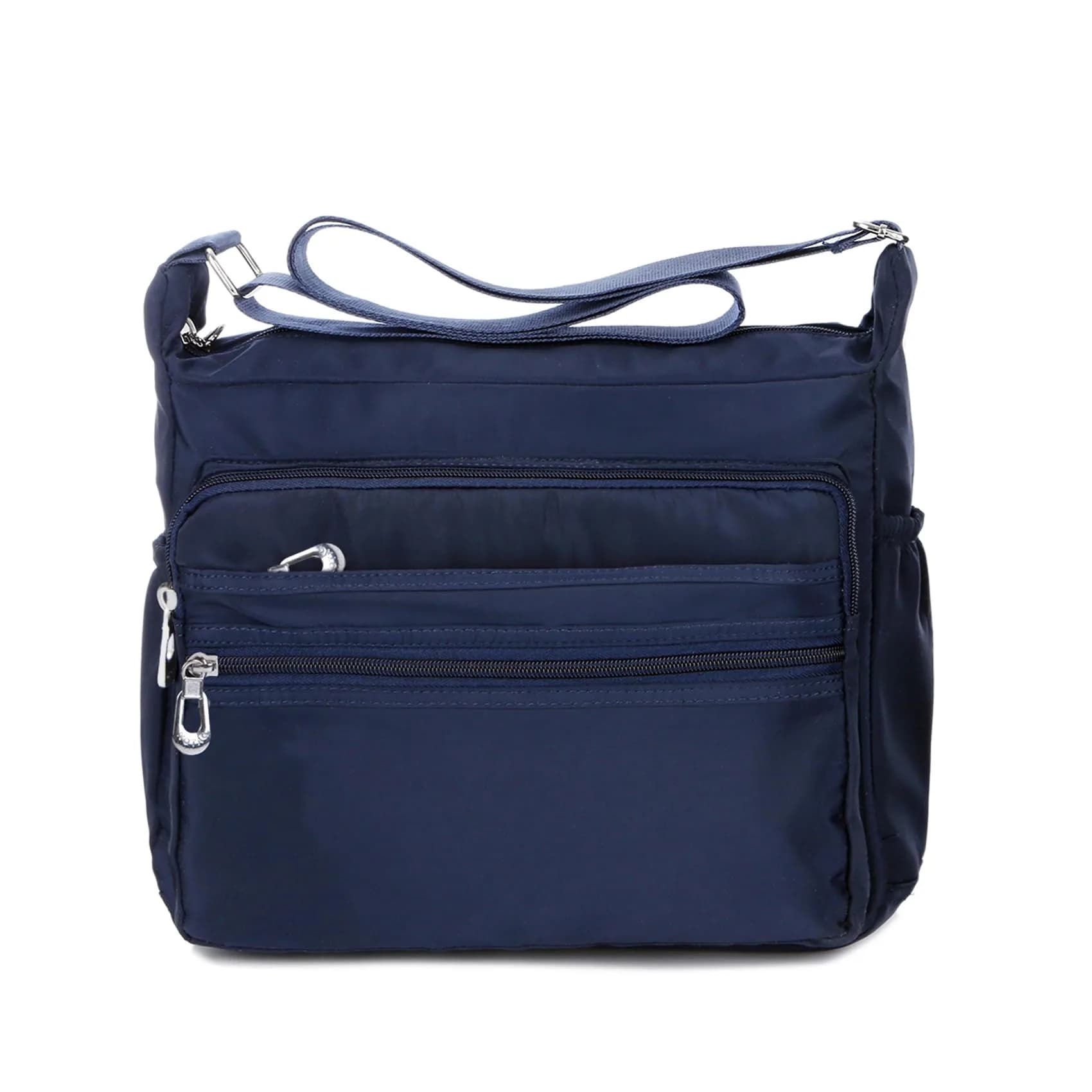 NOTAG Waterproof Crossbody Bag for Women - Small Size Navy Blue | Lightweight Nylon Shoulder Purse with Multiple Pockets — Navyblue-s