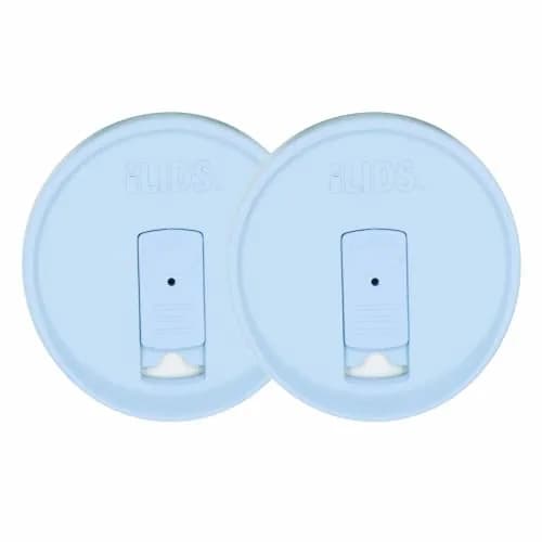 iLIDS Mason Jar Drink Lid, Wide Mouth, Sky Blue, 2 Pack | Spill-Resistant BPA-Free USA Made thumbnail 1