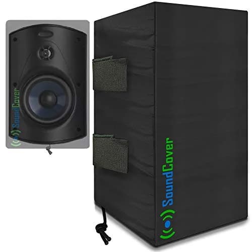 SoundCover Outdoor Speaker Covers for C-Bracket Mounts | UV50+ Water-Resistant Compact Set of 2 (10.4"H x 6.7"W x 8.3"D) thumbnail 1