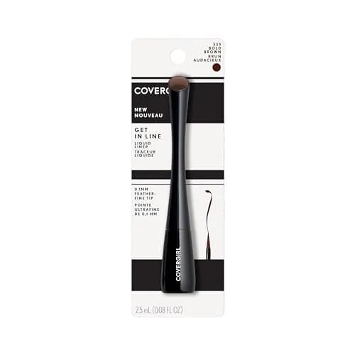 COVERGIRL Get In Line Liquid Eyeliner, Bold Brown, 0.1 mm Tip | Long-Lasting Waterproof Formula thumbnail 4