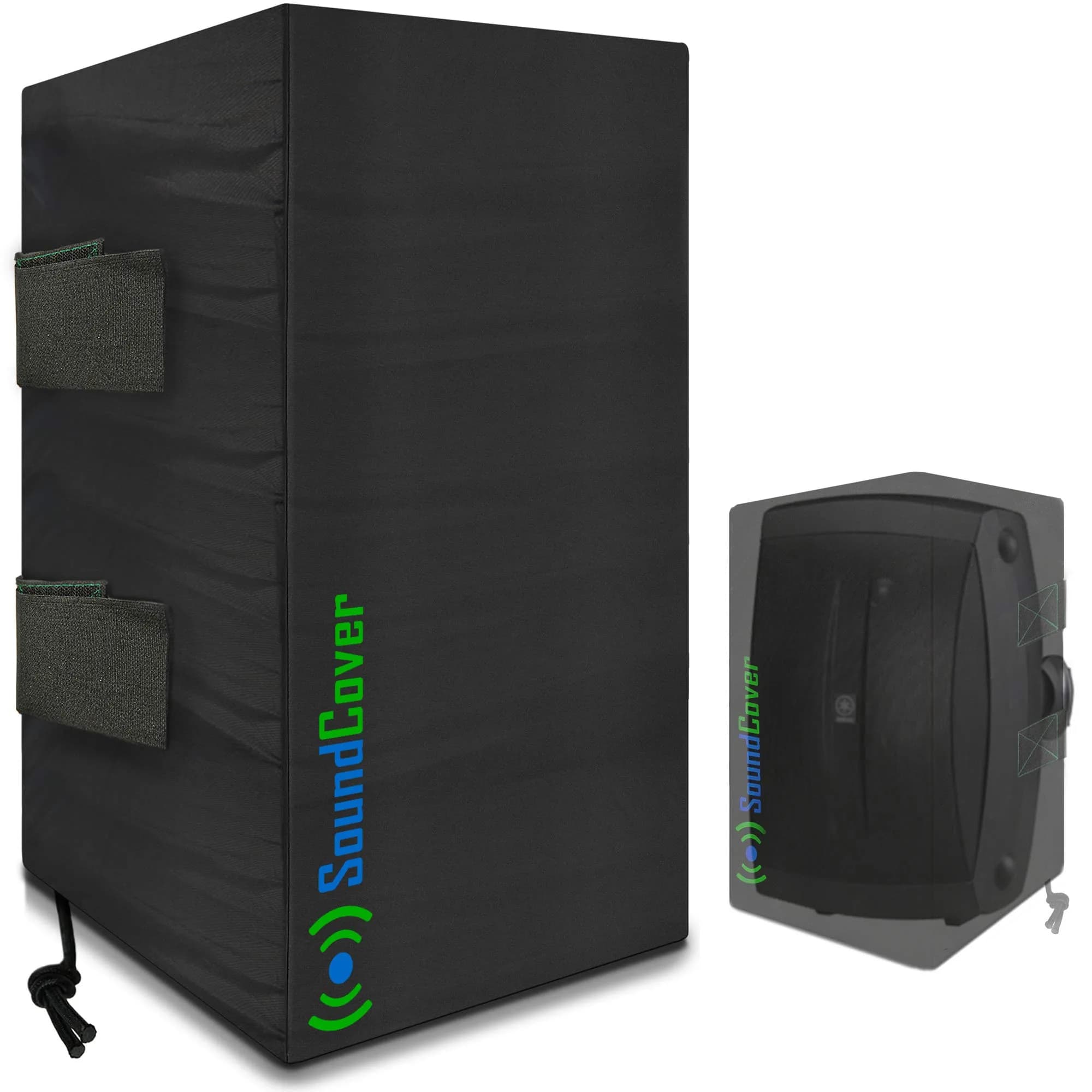 SoundCover Medium Outdoor Speaker Covers | UV50+ Water-Resistant 210T Polyester (13.6"H x 7.9"W x 8.9"D) | Set of 2 - main product image