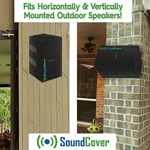 SoundCover Medium Outdoor Speaker Covers | UV50+ Water-Resistant 210T Polyester (13.6"H x 7.9"W x 8.9"D) | Set of 2 thumbnail 4