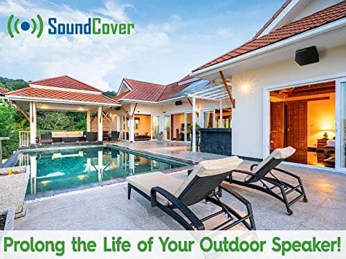 SoundCover Medium Outdoor Speaker Covers | UV50+ Water-Resistant 210T Polyester (13.6"H x 7.9"W x 8.9"D) | Set of 2 thumbnail 5
