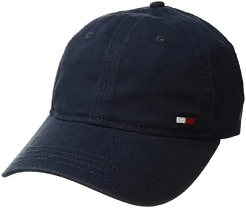 Tommy Hilfiger Dad Hat Billy Corner Flag Cap Hat, Navy Blazer, O/S | Classic Cotton Baseball Cap thumbnail 1