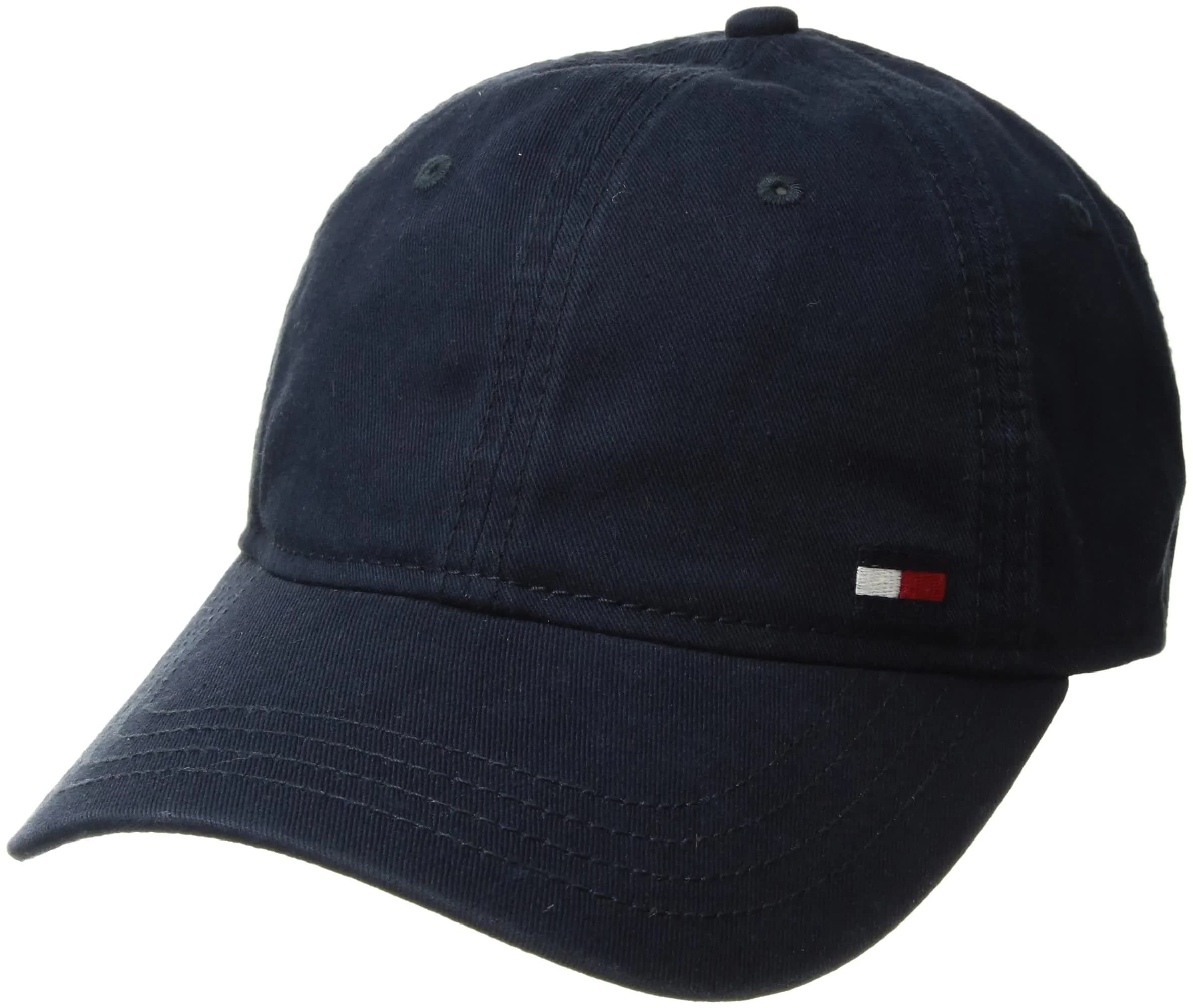 Tommy Hilfiger Dad Hat Billy Corner Flag Cap Hat, Navy Blazer, O/S | Classic Cotton Baseball Cap — Navy Blazer