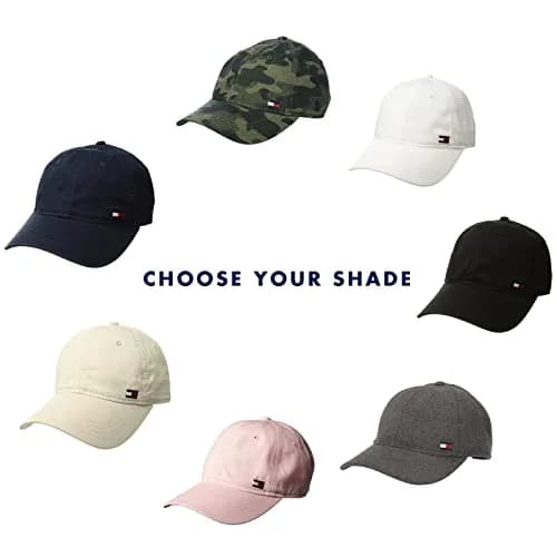 Tommy Hilfiger Men's Billy Corner Flag Dad Hat Black One Size | Classic Cotton Cap with Adjustable Strap thumbnail 5