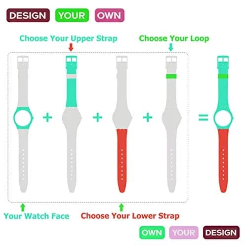GREENOLIVE Replacement Silicone Watch Strap for Swatch 17mm Translucent | Lightweight & Waterproof thumbnail 5