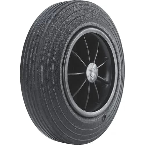 Roll-Tech 8in Snap-Lock Trash Can Replacement Wheel, Black | Quiet Rubber Tire, 250 lbs Load thumbnail 1
