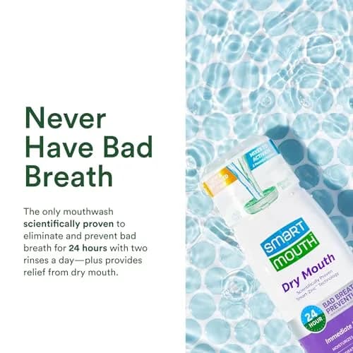 SmartMouth Dry Mouth Zinc Activated Mouthwash, Mint, 16 fl oz (473 ml) | Moisturizes & Eliminates Bad Breath thumbnail 5