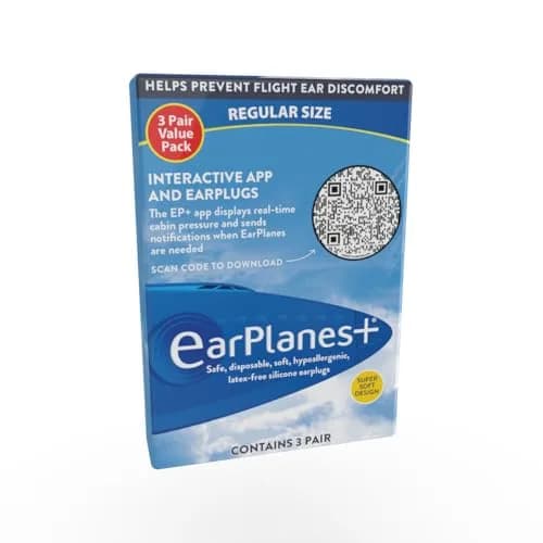 Earplanes Super Soft Adult Ear Plugs for Air Travel | Regulates Cabin Pressure & Noise Reduction thumbnail 1
