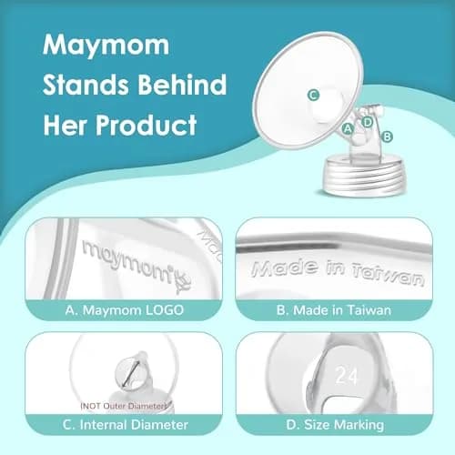 Maymom 21mm Flange for Spectra S1/S2/9 Plus Breastpump | BPA-Free Plastic, Hypoallergenic thumbnail 6