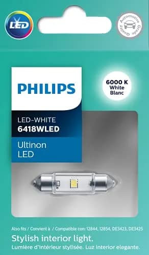 Philips Ultinon LED Bulb White 1 Pack | 6000K Bright White Light for Cars thumbnail 1