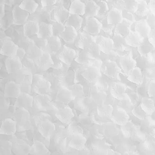 BESKIT Artificial Fake Rose Petals, Silk Flowers Petals, 3000 PCS, White | Reusable, Realistic Wedding Decor thumbnail 3