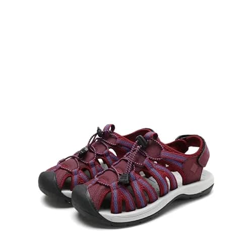 DREAM PAIRS Women's Closed Toe Sport Sandals 24cm (9.5 US) | Adjustable Straps & Cushioned Footbed thumbnail 6