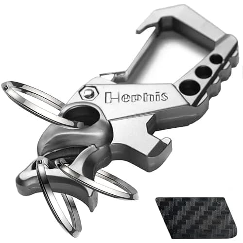 Hephis Heavy Duty Skull Metal Key Organizer,Multitool Keychain for Men | Durable Zinc Alloy, Skull Design, Multi-Function thumbnail 1