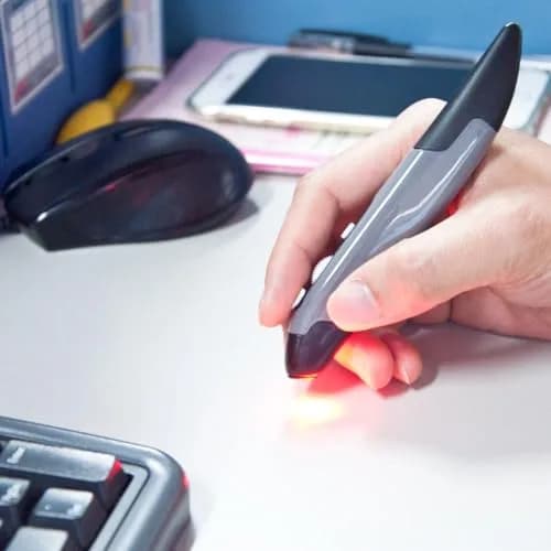 lychee Wireless Optical Pen Mouse Grey | 1600 DPI Adjustable Handwriting Mini Air Mouse for PC Laptop Mac thumbnail 5