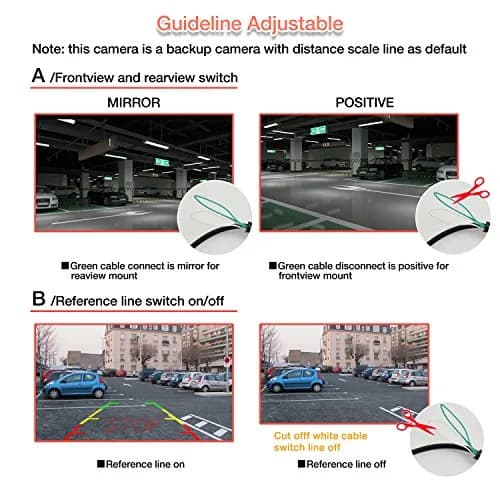 NOAUKA HD Universal Backup Camera 160° FOV Black | CMOS Sensor, 12V DC thumbnail 4