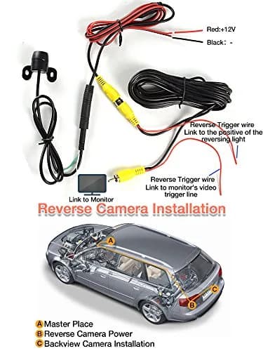 NOAUKA HD Universal Backup Camera 160° FOV Black | CMOS Sensor, 12V DC thumbnail 5