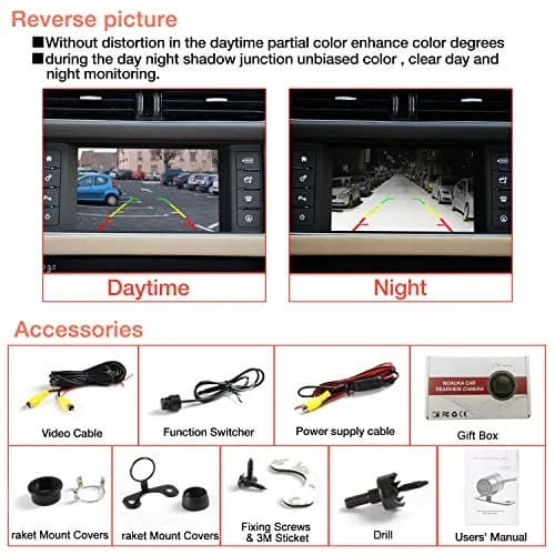 NOAUKA HD Universal Backup Camera 160° FOV Black | CMOS Sensor, 12V DC thumbnail 7
