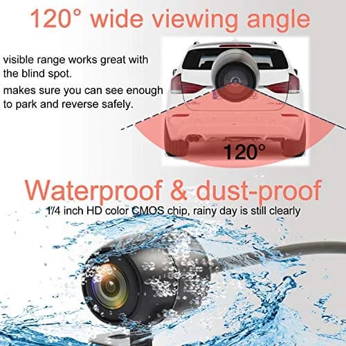 NOAUKA HD Universal Backup Camera 160° FOV Black | CMOS Sensor, 12V DC thumbnail 3