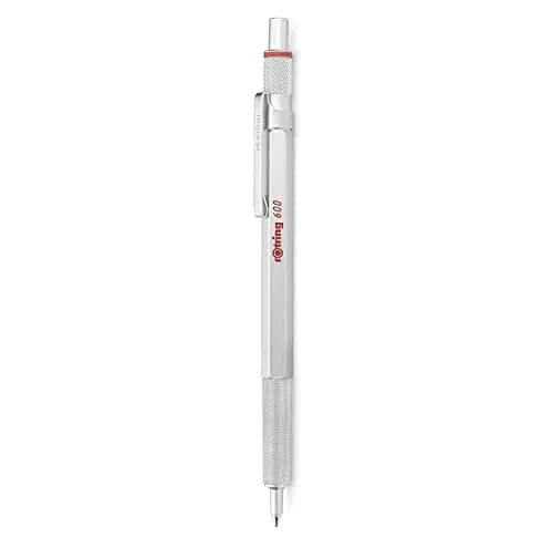 Rotring 600 Ballpoint Pen, Medium Point, Black Ink, Silver Metal Barrel, Refillable, 1 Count | Smooth Ink Flow thumbnail 1