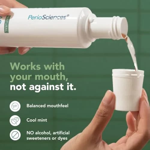 PerioSciences AO ProRinse Natural Mouthwash with Antioxidants and Amino Acids | Fluoride-Free, 10 Fl Oz thumbnail 4