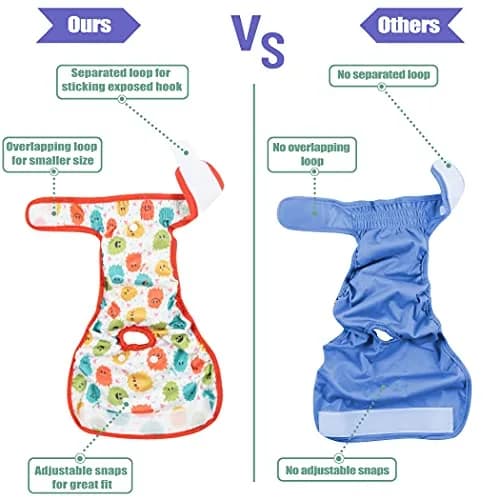 wegreeco Female Dog Diapers Medium | Reusable & Stylish Pattern for Incontinence & Heat thumbnail 3